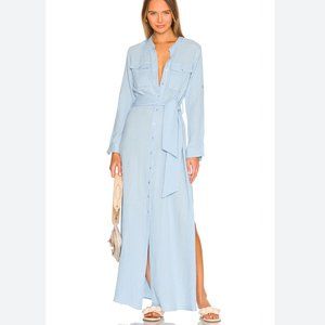 LIKE NEW JONATHAN SIMKHAI Esther Tie Waist Shirt Dress Size Medium